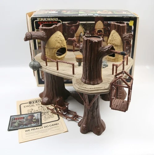 Vintage Star Wars Ewok Village Playset 1983 ROTJ Complete in Box MIB Kenner