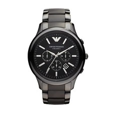 emporio armani ar1451 ceramica black dial men's chronograph 47mm watch
