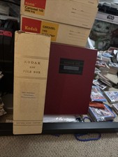Kodak Slide 400 Red Vintage File Box With 16 Yellow Inner Tray Storage Box
