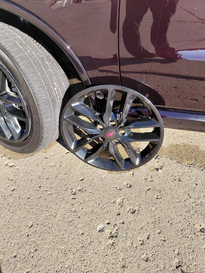 2024 Dodge Durango Rim Skins Wheel Covers 20inch Black with Red Center Caps - Image 3 of 4