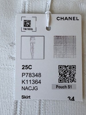 NWT $3850 CHANEL 25C SILVER RUNWAY CC LOGO BUTTONS MINI SKIRT 34
