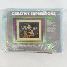 Creative Expressions Crewel Hostess Kit Golden Iris #1844 Sealed Vintage 1982