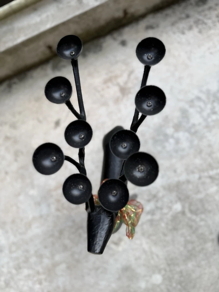 Rare Pottery Barn Reindeer Bronze Candelabra – 20” Tall - Image 4 of 4