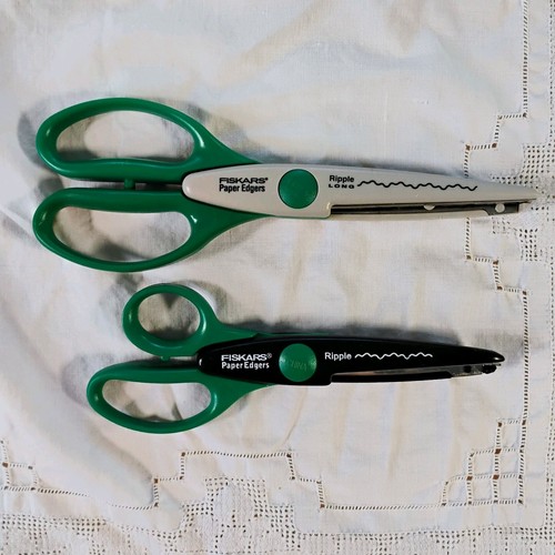 Fiskars Paper Edgers Ripple & Ripple Long Decorative Craft Scissors Trimmers