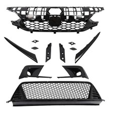 Front Upper Lower Grill For 2022-24 Civic Type-r Style Gloss Blk Front Upper Lower Grill For 2022-24 Civic Type-r Style Gloss Blk