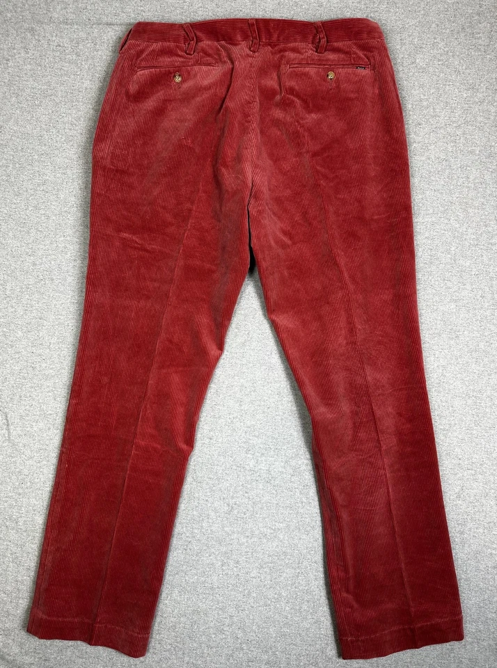 Pantalón Polo Ralph Lauren Para Hombre 38x34 Rosa Rojo Pana Calce Clásico Chino Recto Foto 2 de 4