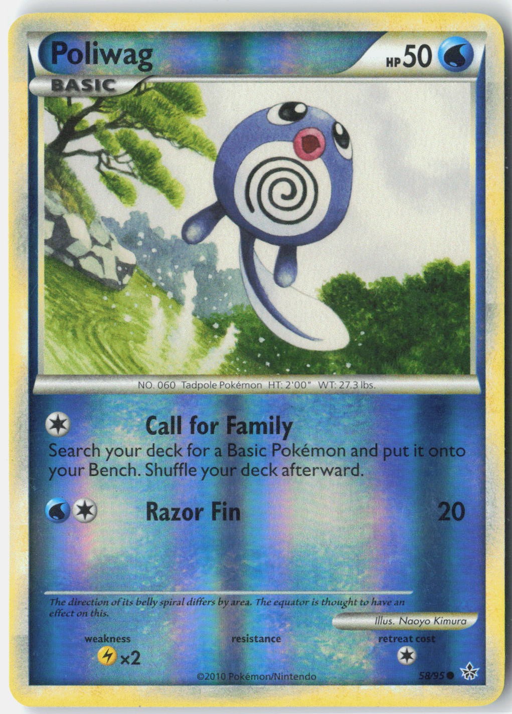 Poliwag Unleashed 58/95 Pokemon Card Reverse Holo