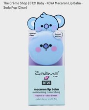 The Crème Shop BT21 Baby KOYA Macaron Lip Balm Soda Pop Clear Vitamin E Shea