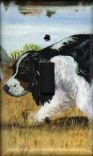 English Springer Spaniel Single Toggle Light Switch Wall Plate, handmade in USA
