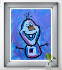 Original Art "Olaf 2" 11x14 Canvas Expressionism Abstract Design Home Art
