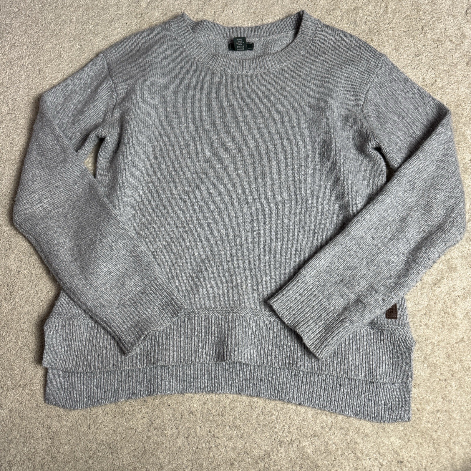 Roots Canada Womens Wool Blend Sweater XS Gray