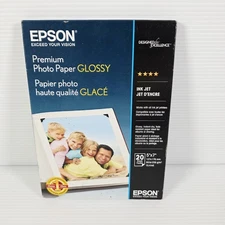 20 Sheets - EPSON Premium Photo Paper - GLOSSY - 5x7 Inches - Brand New 
