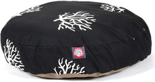 Black Coral Small round Indoor Outdoor Pet Dog Bed with Removable Washable Cover
