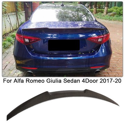 For Alfa Romeo Giulia Sedan 2017-2020 REAL CARBON Rear Trunk Spoiler Boot Wing