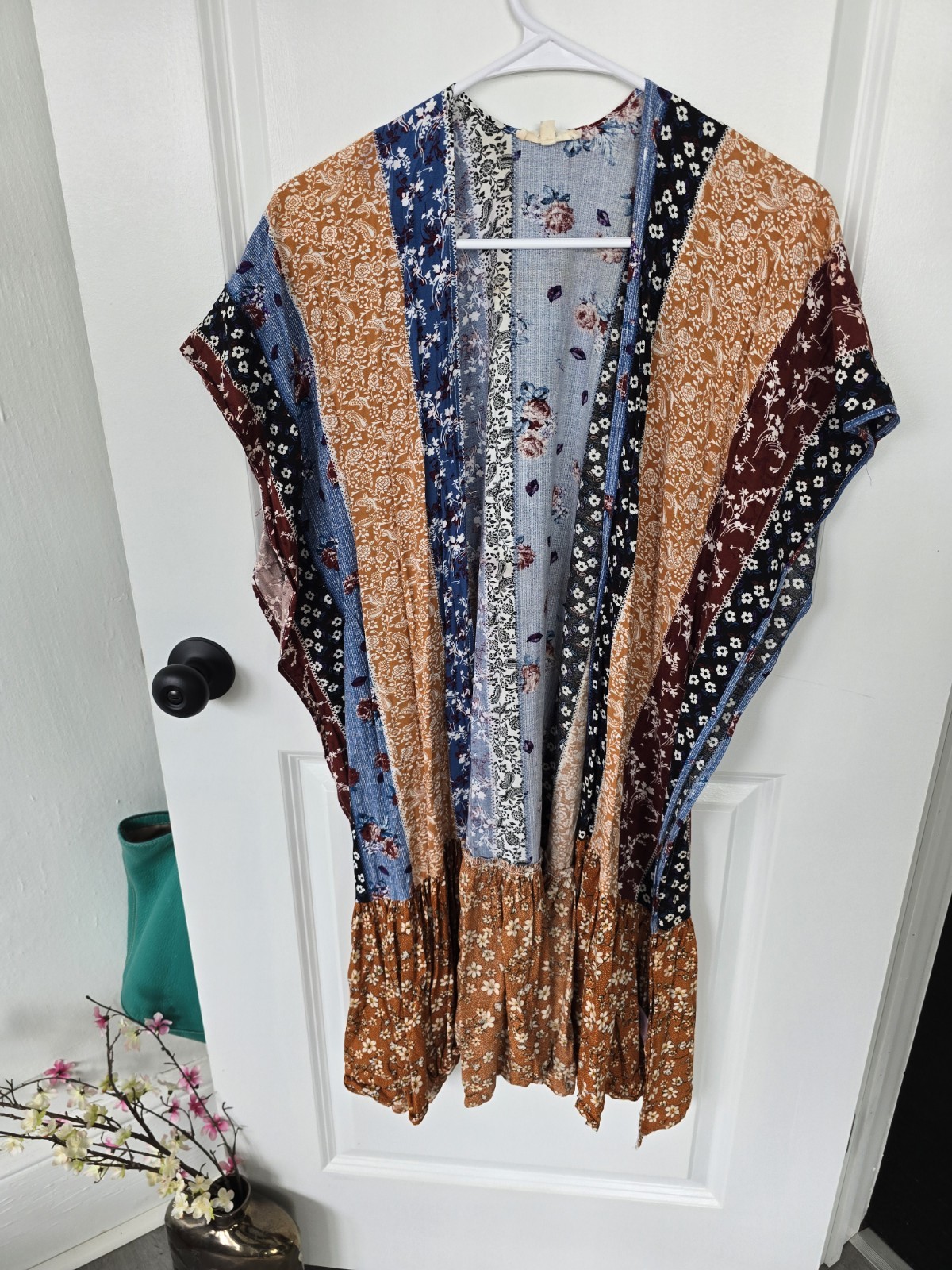Easel Oversized Bohemian-style Patchwork Kimono S… - image 1