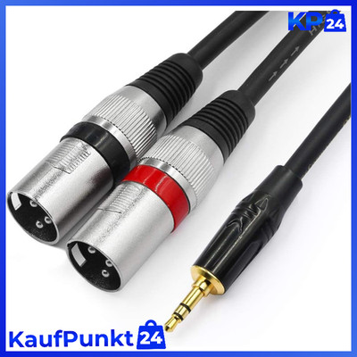 3,5 mm auf XLR-Kabel 1/8 Zoll Mini Jack auf 2 XLR Y Splitter 1m