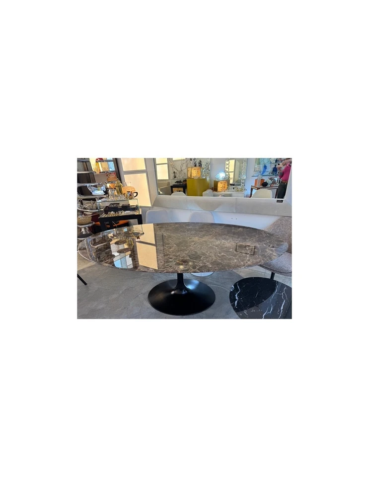 Eero Saarinen pour KNOLL ,table ovale TULIP "Emperador" - Photo 2/4