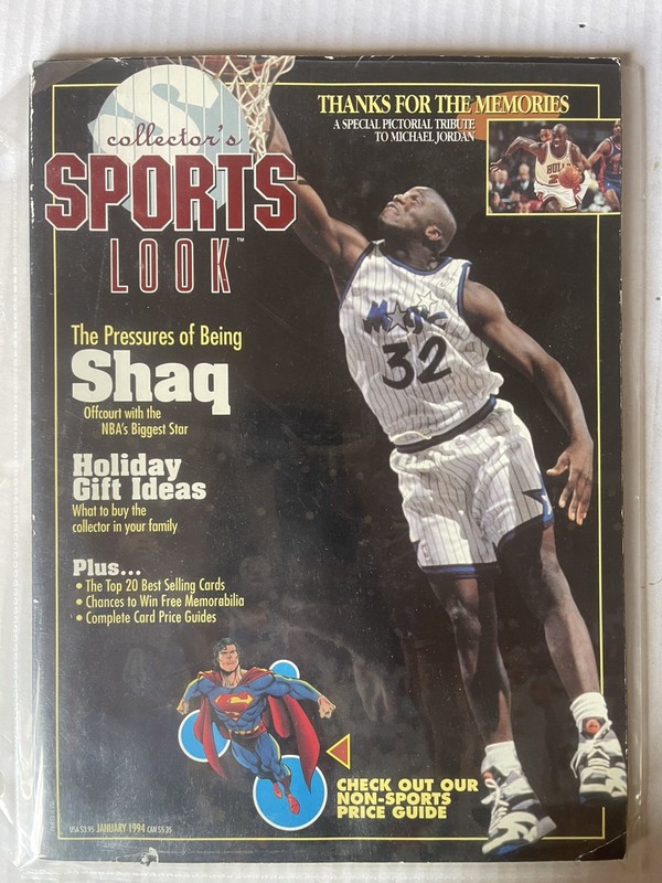 Collectors Sports Look Shaqueil O'Nea January 1994 Shaq Magazine Michael Jordan 