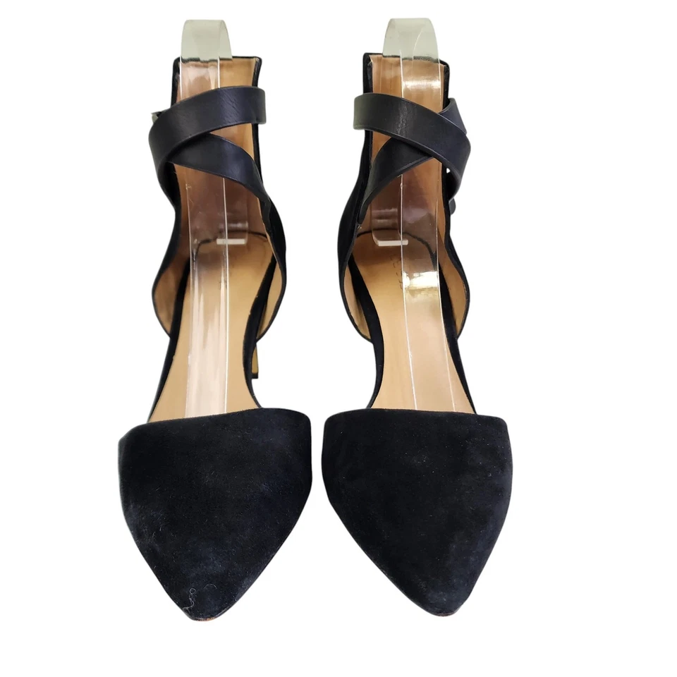 Joes джинсы женщин Laney каблуки размер 7 черная замша кожи лодыжки надежном классический сексуальный - Изображение 2 из 4