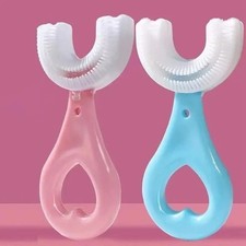 2pcs U Shaped Kids Toothbrush Baby Teeth Cleaning Brushing Instrument Children
