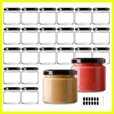 Versatile 24-Pack 5oz BPA-Free Glass Jars with Labels for Kitchen Organization