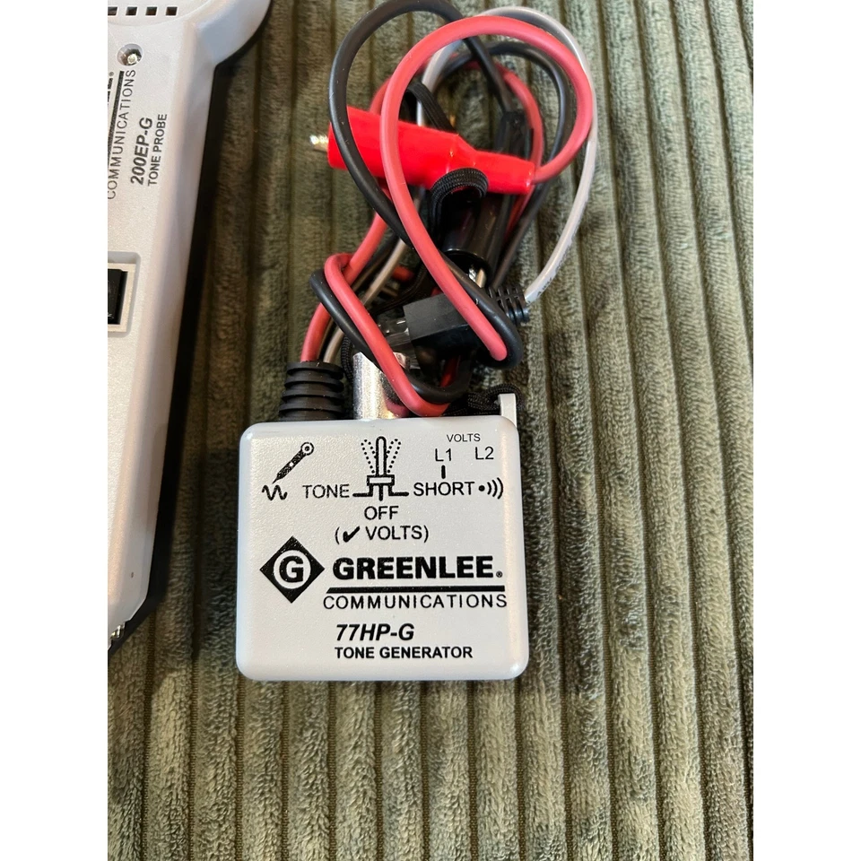 Generador de tonos y sonda Greenlee Communications 77HP-G 200EP-G con bolsa Foto 3 de 4
