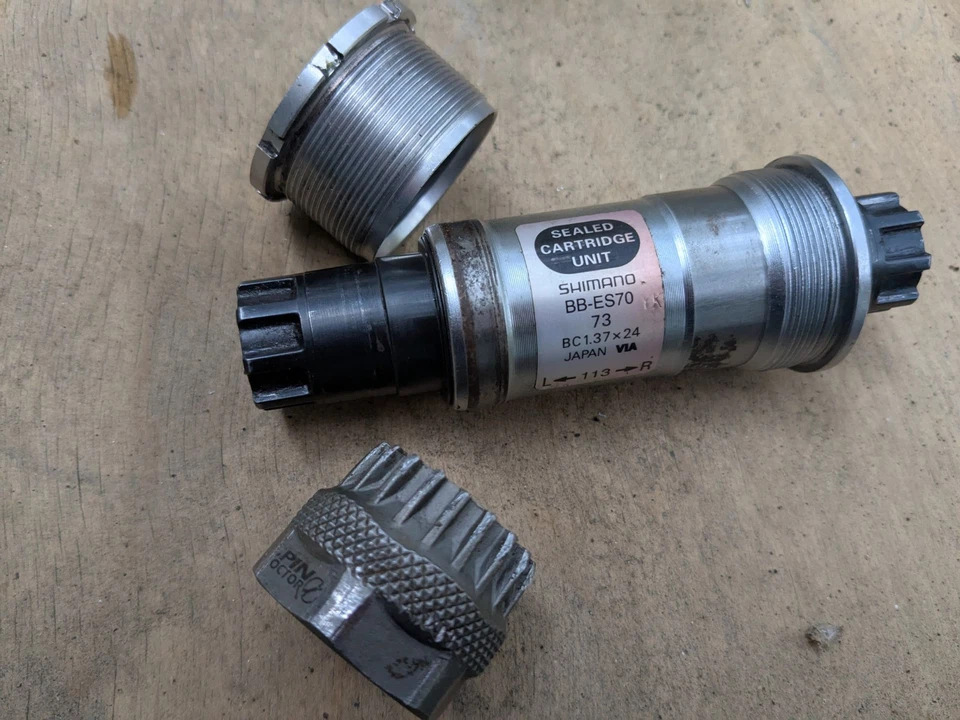 Shimano BB-ES70 Octalink Innenlager 73 118 Englisch mit Einbau+Ausbau Werkzeug - Bild 3 von 4