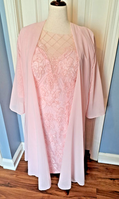 Mother of Bride / Formal  dress w/ jacket.  lace, knee-length. size  16-18