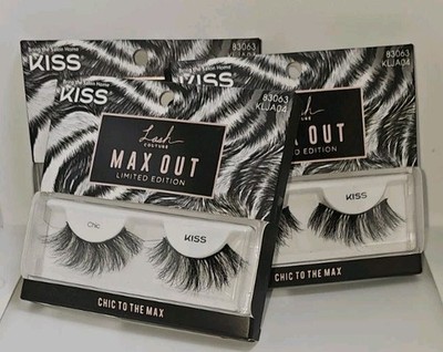 KISS False Eyelashes Lash Couture MAX OUT Limited Edition-3-Pack