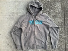 TREW the Hardworking Heavyweight Full Zip Hoodie Gray Size Medium 