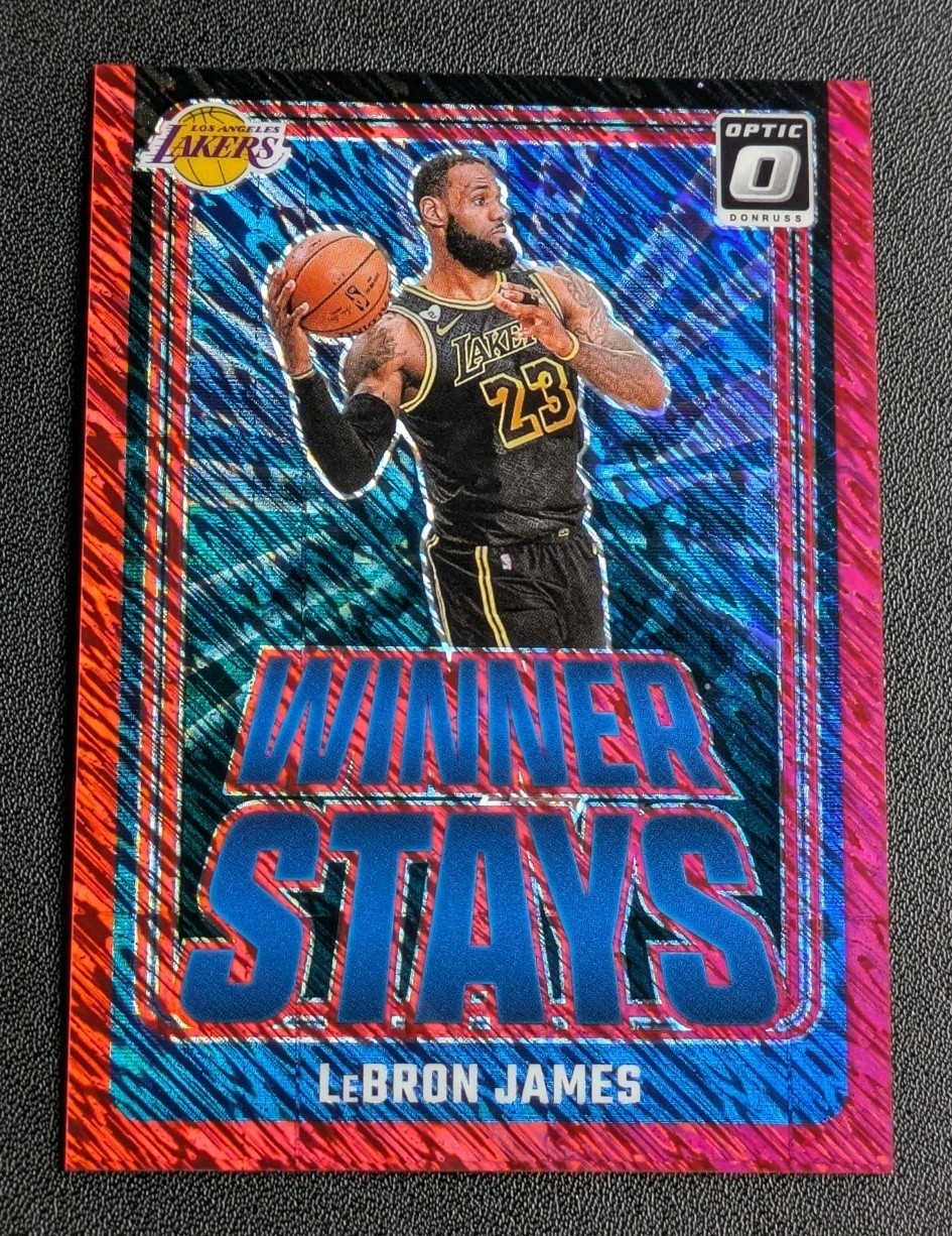 2024 Panini Donruss Optic LeBron James #1 Winner Stays /75 Red Shimmer Lakers