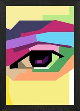 Eye 011 Pop Art Framed Wall Art Poster Canvas Print Picture