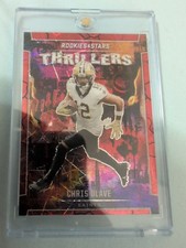 Chris Olave 2024 Panini Rookies and Stars Thrillers - Red Lazer Prizm #T-COE