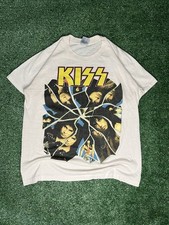 Vintage KISS T-shirt 1987 1988 Crazy Nights World Tour Size Large White