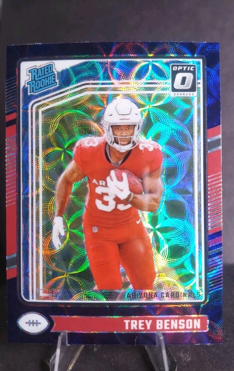 Trey Benson 2024 Panini Donruss Optic  Rated Rookie #293 Purple Scope Prizm