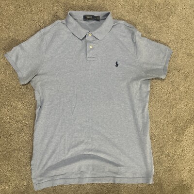 Polo Ralph Lauren Classic Fit Men's Blue Polo Shirt Size L RN41381