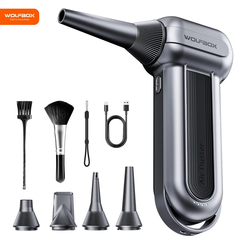 WOLFBOX MF100 Compressed Air Duster-150000RPM Super Power Electric Air Duster DE