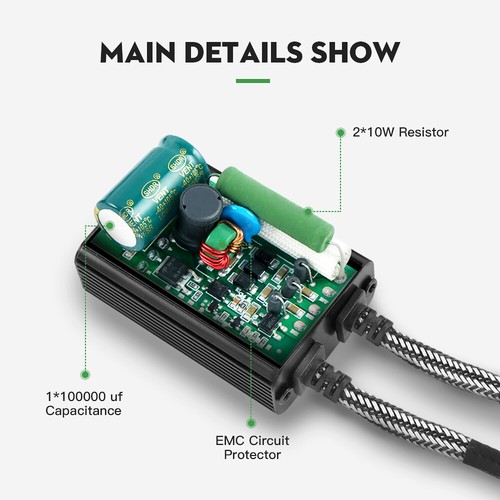 H15 LED Bulbs Canbus Decoder Anti Flicker Warning Canceller for Volkswagen Golf - Picture 2 of 9