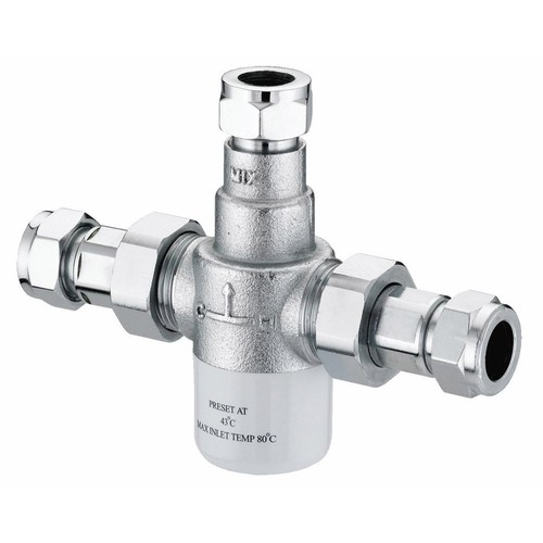 Bristan Commercial MT503 Thermostatic Mixing Blending Valve, 15mm
