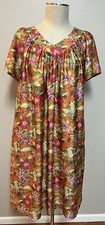 Anthony Richards Womens House Dress Size-M MuuMuu Lounge Tropical Colors Patio