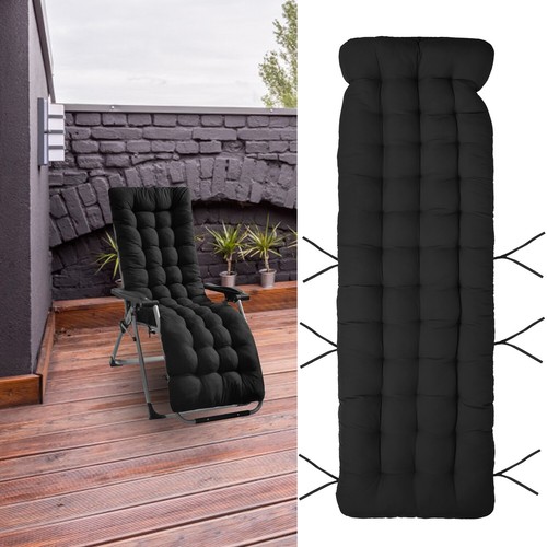 Outdoor Lounge Chair Cushion Rocking Recliner Padding Sofa Mat 4" Thick + Ties - Picture 37 of 84