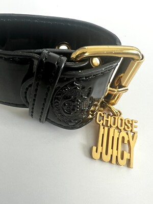 Juicy Couture Choose Juicy Black Patent Leather Bracelet  display picture 2