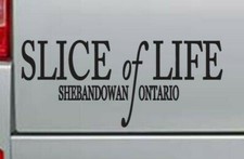 SLICE OF LIFE Vinyl Sticker Decal Personalized (Qty 2)