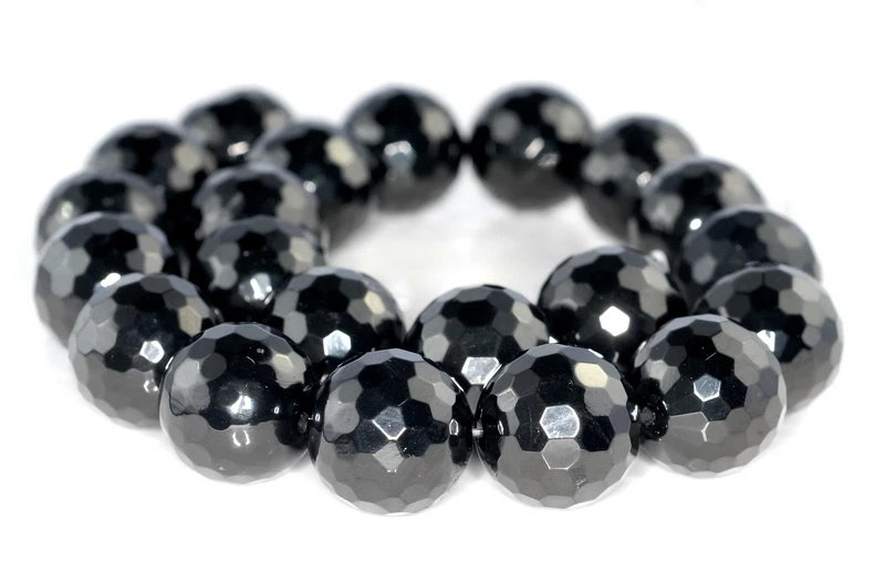 BRCbeads Gorgeous Natural Hematite Gemstone Metal Round Loose Beads 4mm Approxi 15.5 inch 88pcs 1 Strand per Bag for Jewelry Making