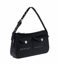 REPLAY Shoulder Bag Schultertasche Tasche Black Schwarz Neu
