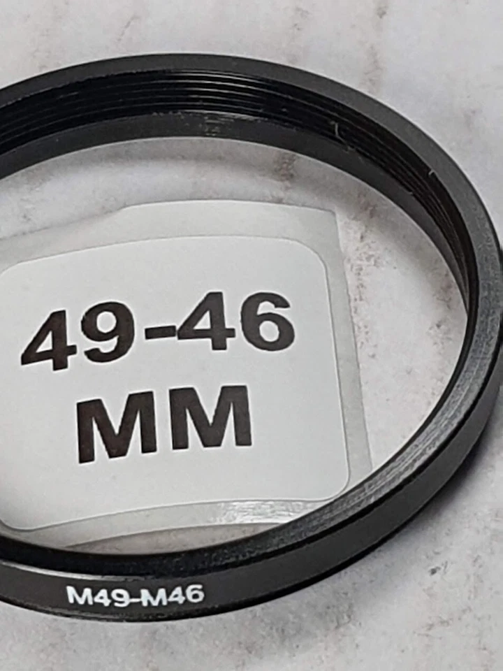 49-46mm Step-Down Lens Filter Adapter Ring 49 mm to 46mm 49mm-46mm E-49-E46 - Image 2 of 4