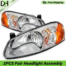 PAIR/2PCS Headlights For Dodge Stratus 2001-2006 & Chrysler Sebring 2001-2003