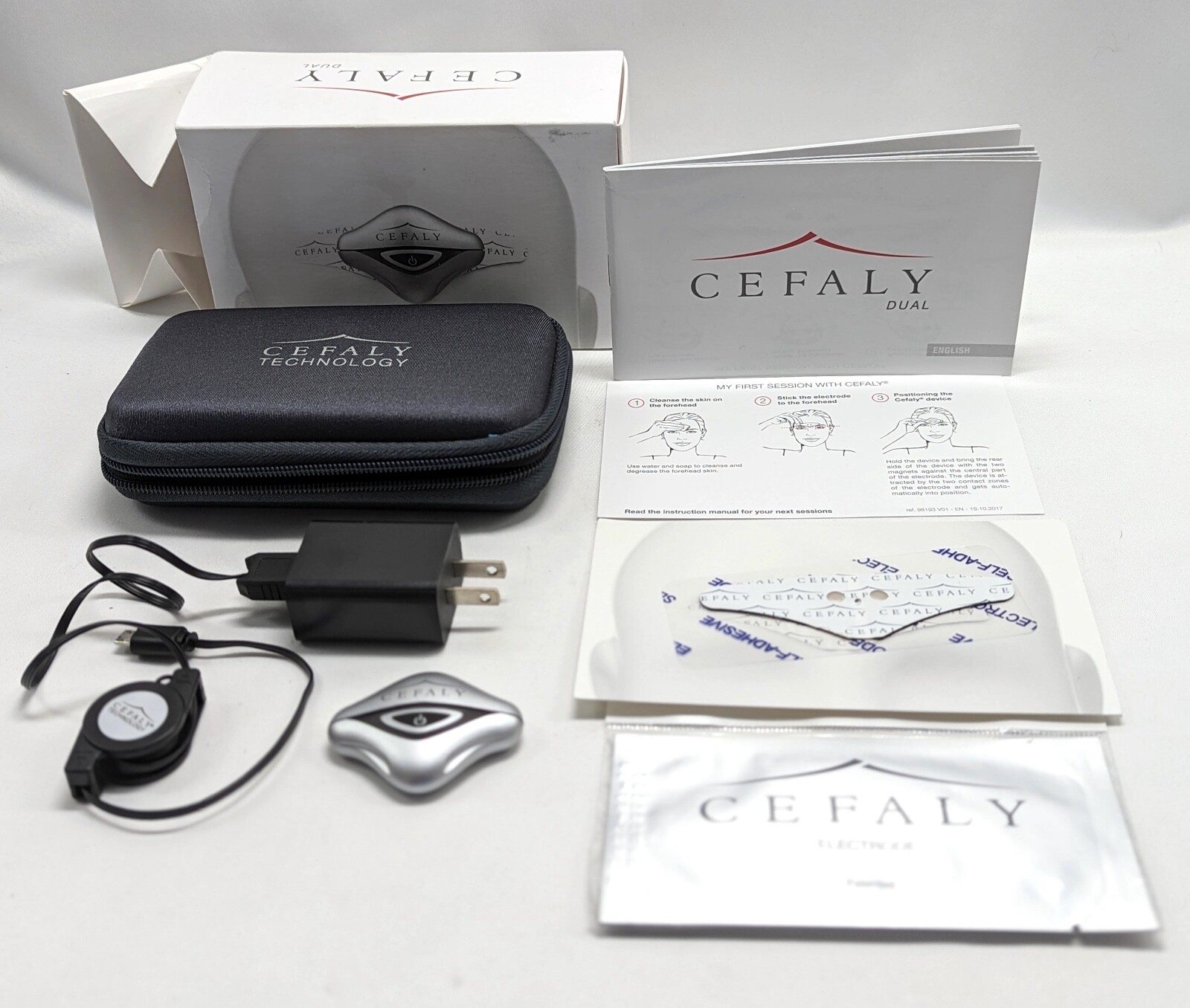 Cefaly Dual Medical Device for Treatment of Migraines Complete +3
