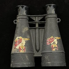 1950's Tom Corbett Space Cadet 3 Power Field Glasses Binoculars Black Yellow