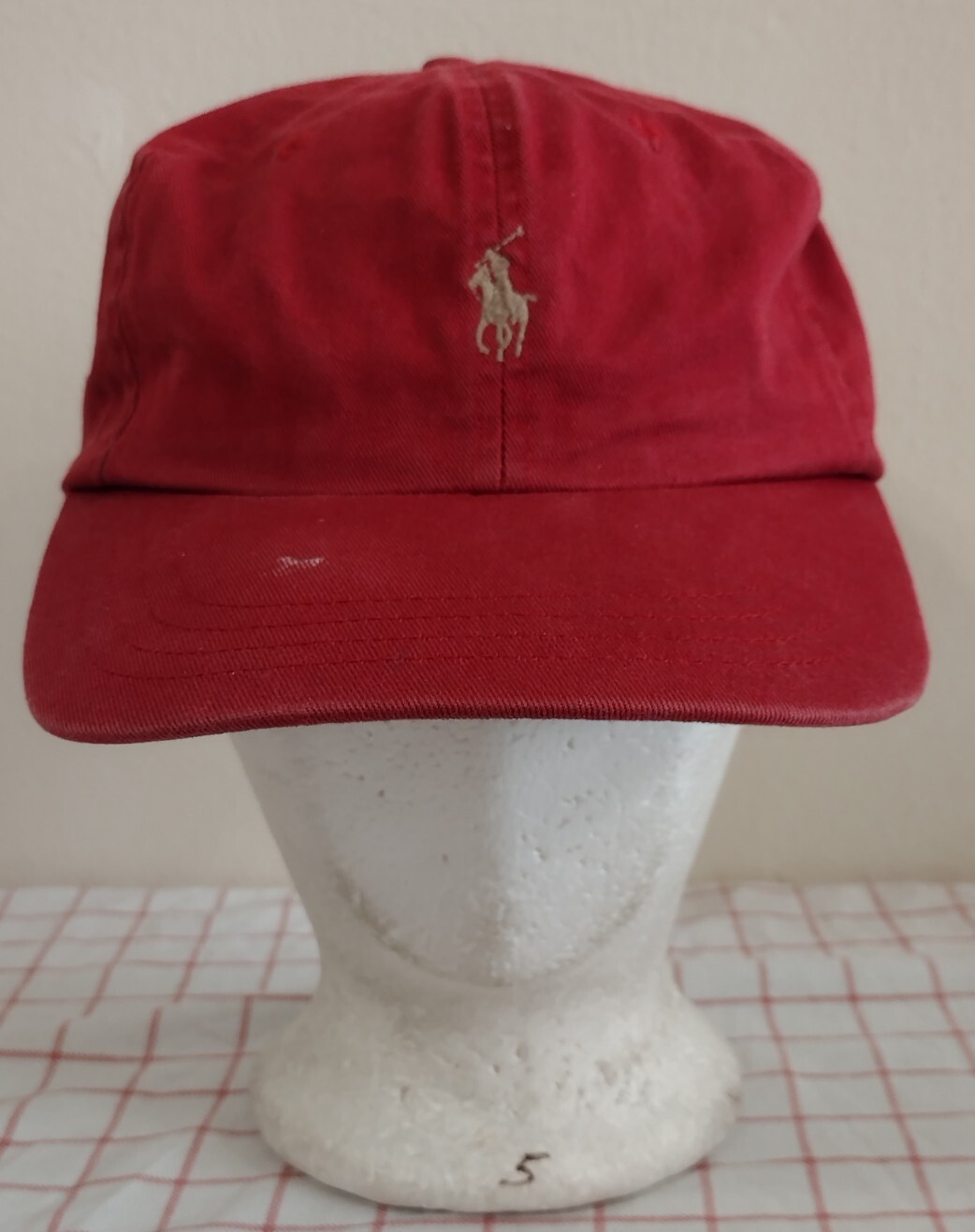 Cappello berretto baseball Polo Ralph uomo classico chino rosso oro pony
